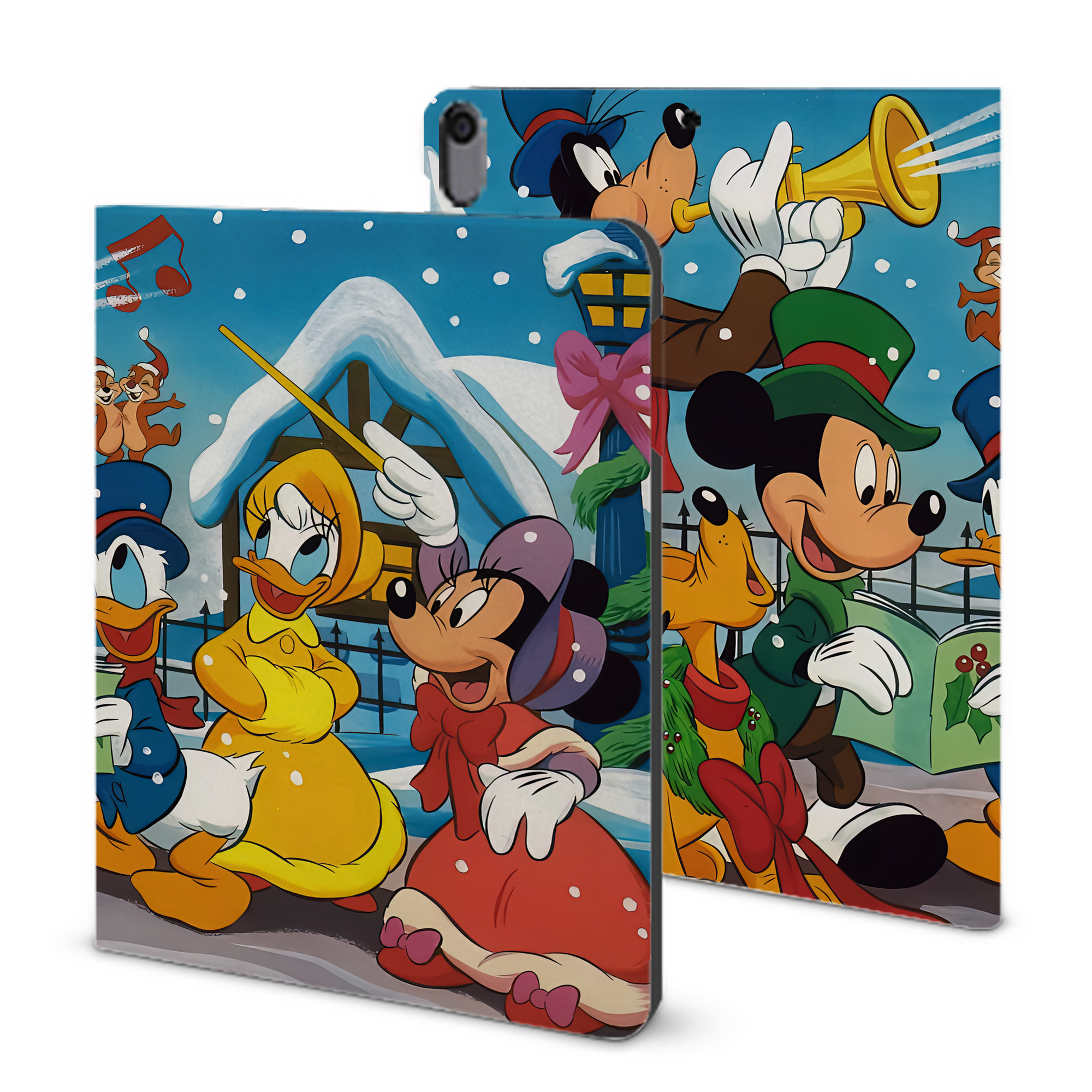 （画像用） ミッキーマウス Mickey Mouse IPad ケース ブック型 PUレザー TPU 耐衝撃 軽量 薄型 ペン収納なし 全面保護 IPad 各モデル対応